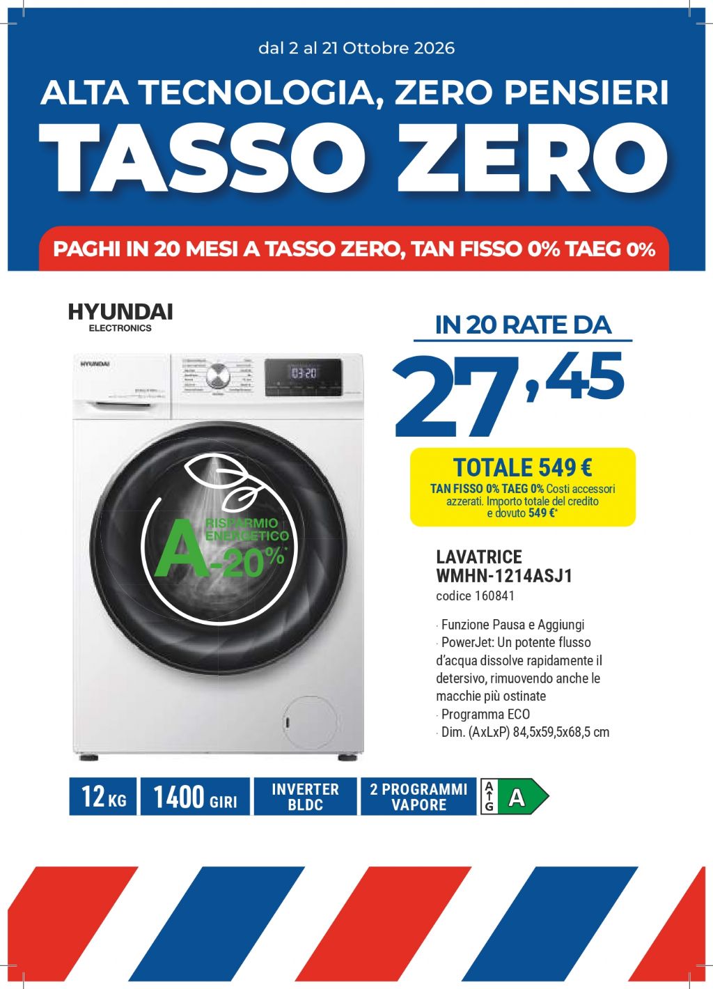 LAVATRICE HYUNDAI WMHN-1214ASJ1 12KG